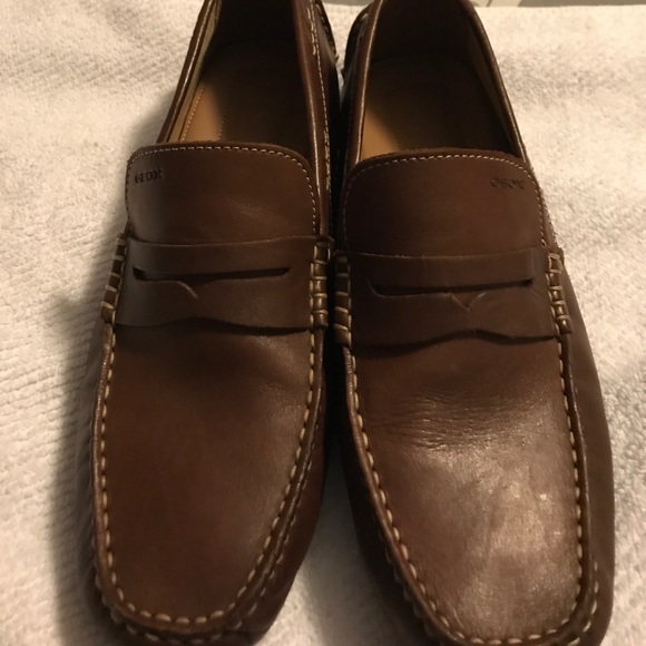 Geox size 10 brown leather loafer main image 4