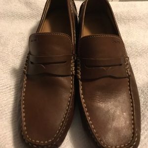 Geox size 10 brown leather loafer