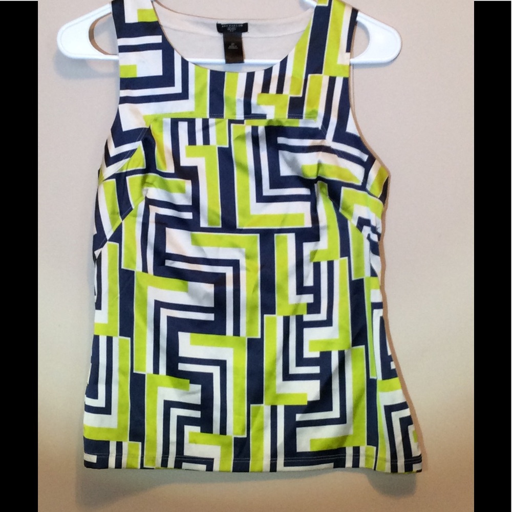 Ann Taylor Geometric Blouse SP