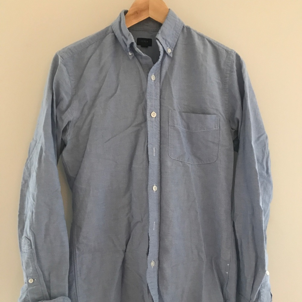 J. Crew Cotton Oxford in Blue - XS