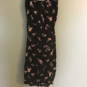 Garage brand black floral XS dress