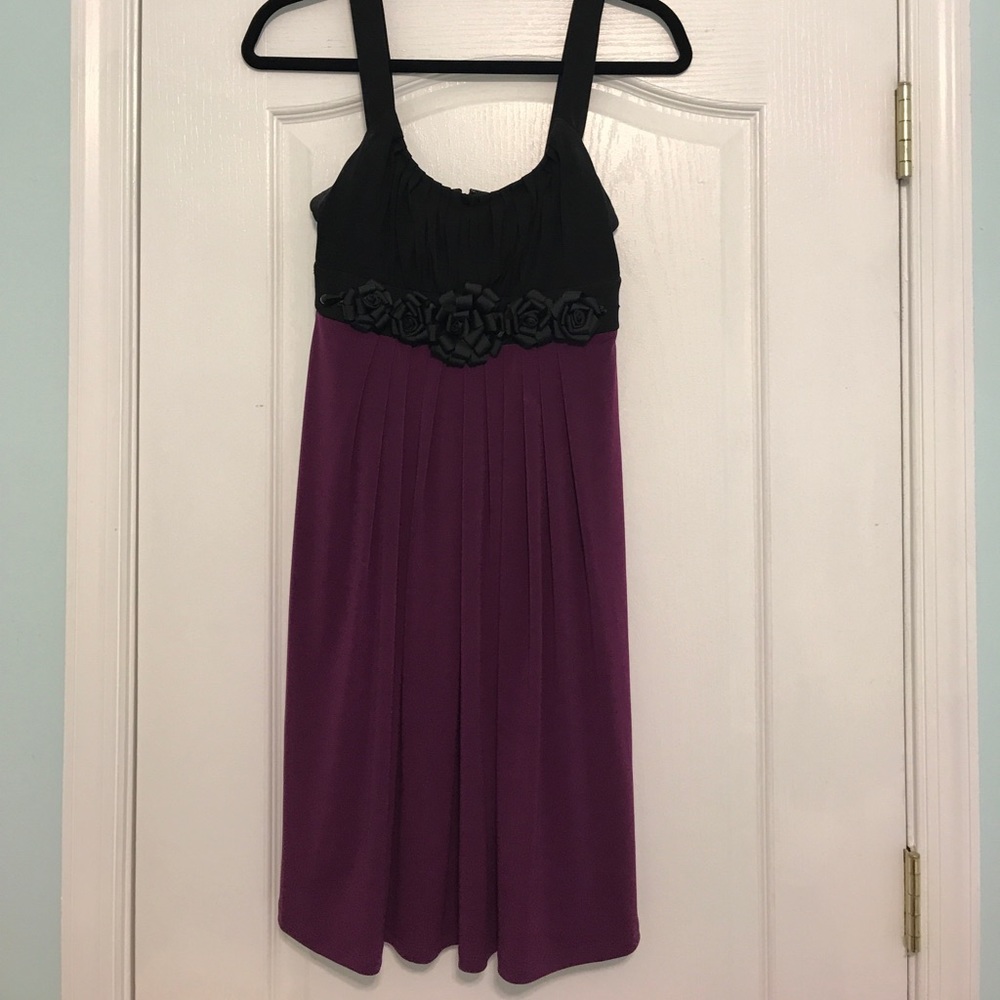 Black and dark purple dress
