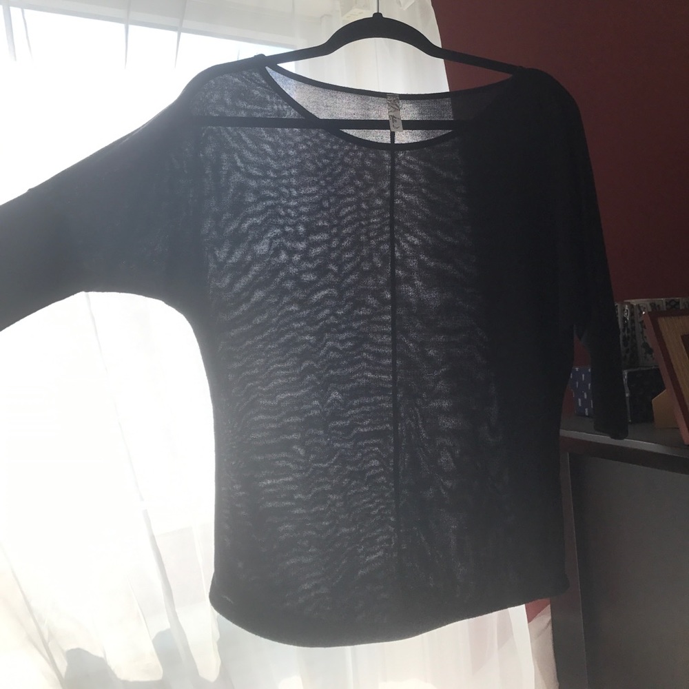BLACK BATWING TOP