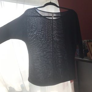 BLACK BATWING TOP