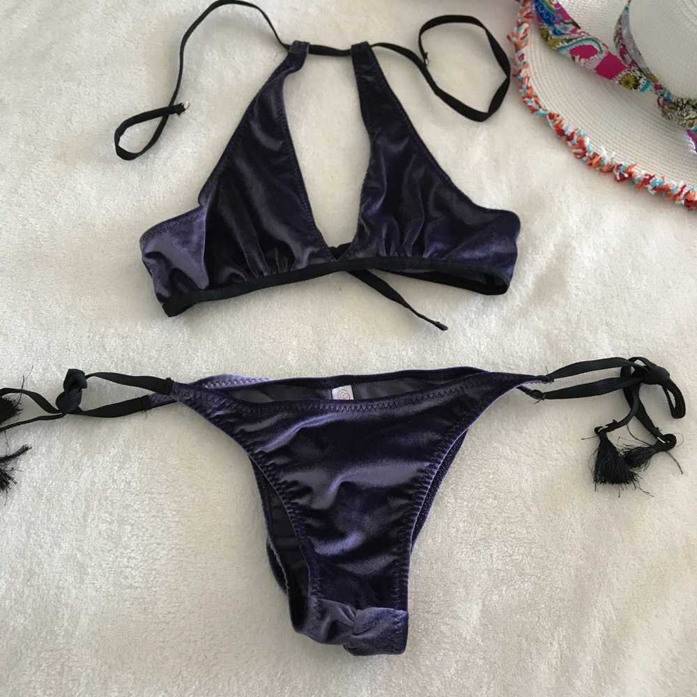 Suede swim set
