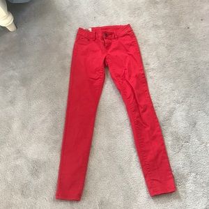 Red Skinny Jeans Size 0