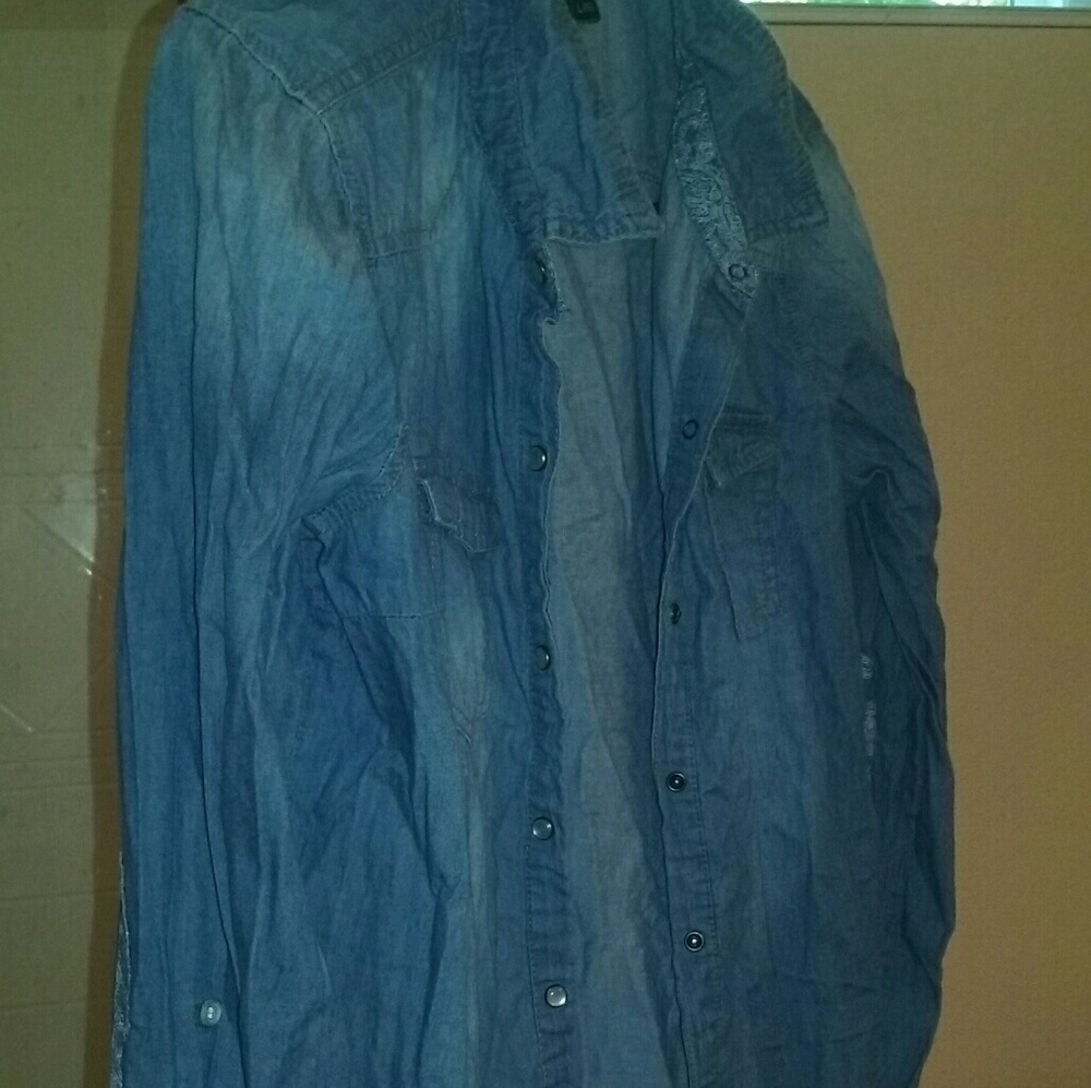 Jean button up