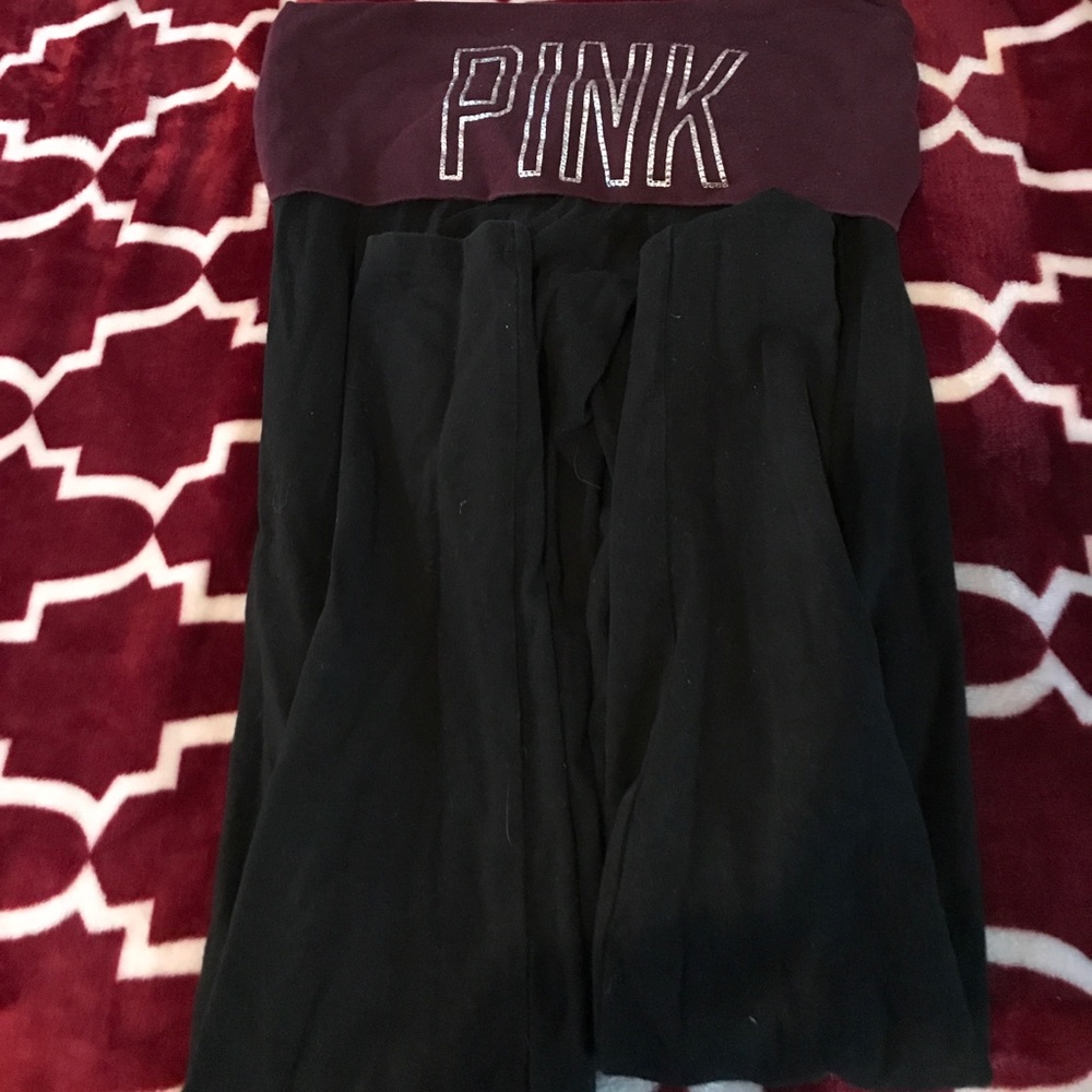 Sparkle Maroon Vs pink yoga leggings