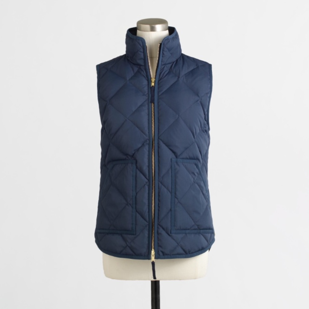 J. Crew Navy Puffer Vest