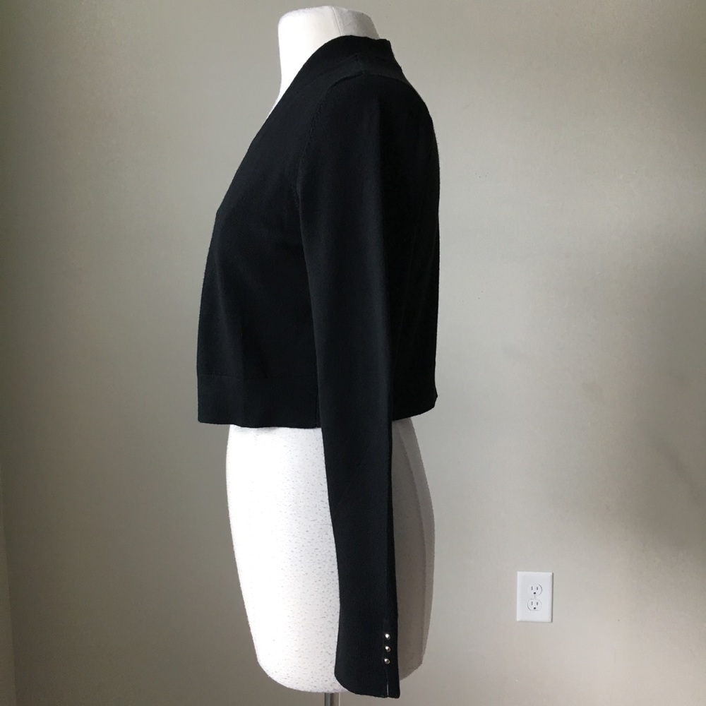 Crop sweater studded shrug bolero cover up - Picture 2 of 5