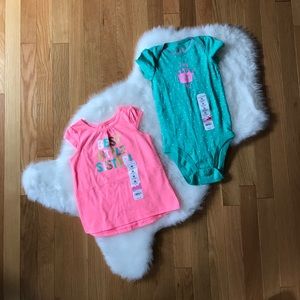 Two size 24m girls tops, NWT