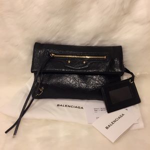 Authentic Balenciaga Classic Gold Mini Envelope