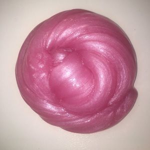 Pink bubble gum slime