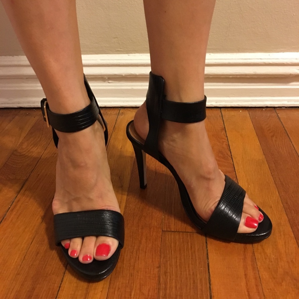 Aldo Black Leather Heels *WORN ONCE*