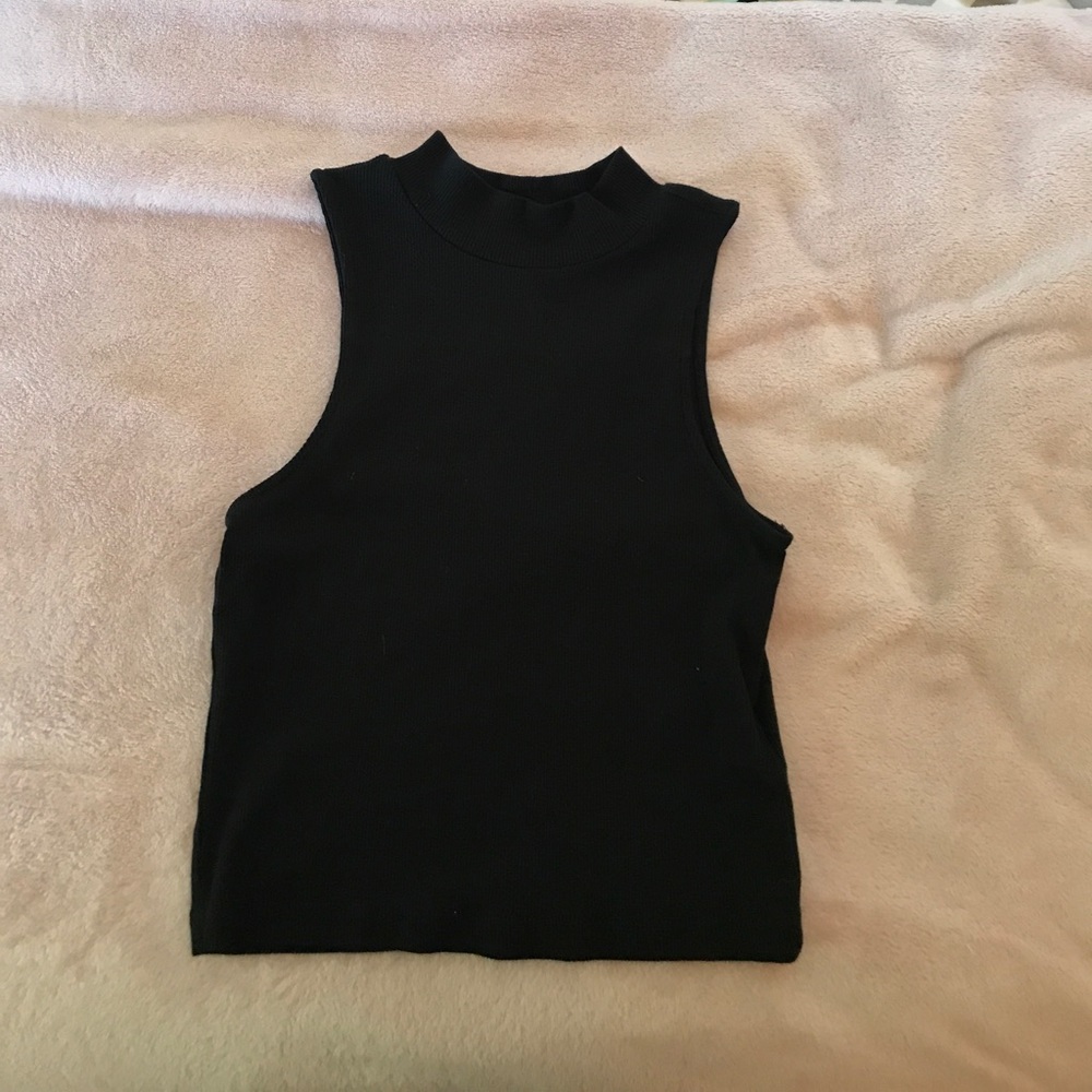 H&M black mock neck tank