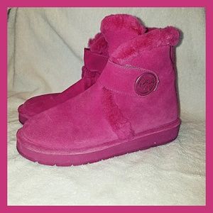 MICHAEL KORS fur lined boots - Pink