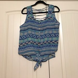 Summer sheer tie top