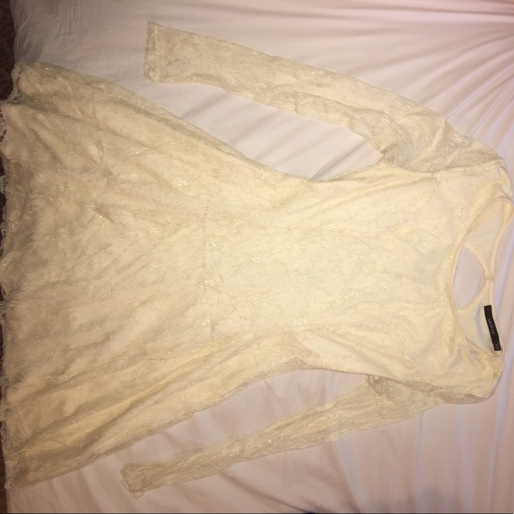 Cream lace dress