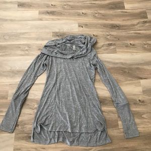 Grey Zella Long Sleeve Cowl Neck Shirt