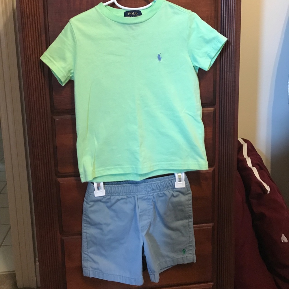 Boys polo shirt and shorts