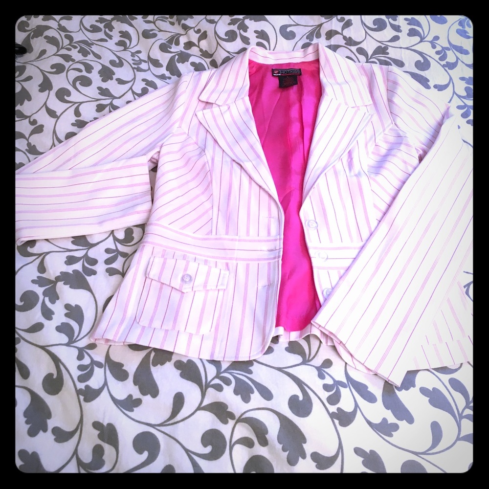 Hotkiss white/hot pink blazer