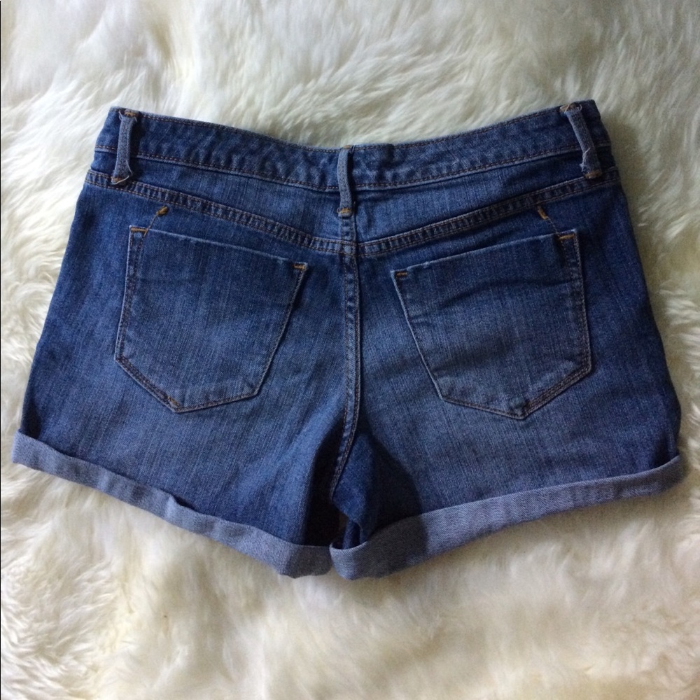 Mossimo Mid Rise Midi Denim Shorts