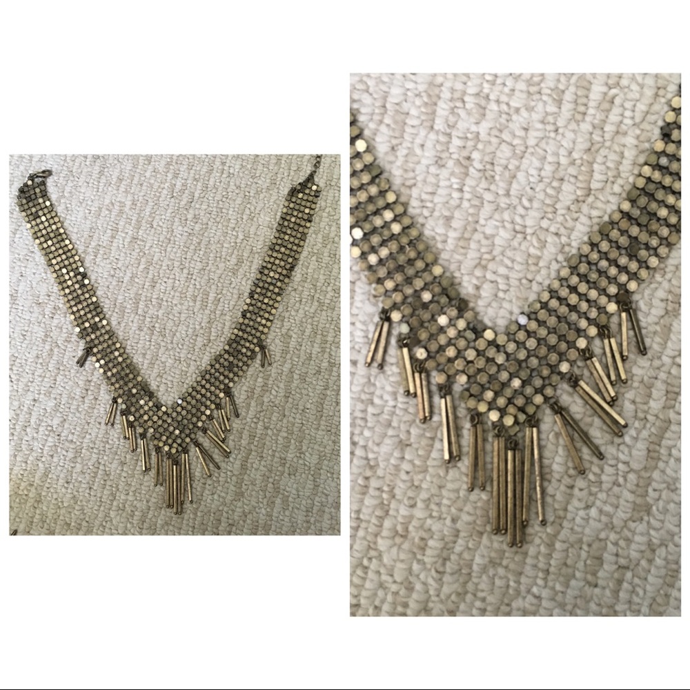 French connection gold necklace