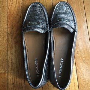 Coach Silver Loafers