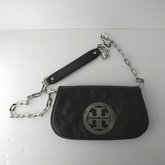 TORY BURCH Black Genuine leather Crossbody bag - Picture 2 of 8
