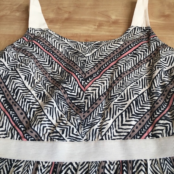 Blush and navy patterned dress, great condition - Picture 3 of 4