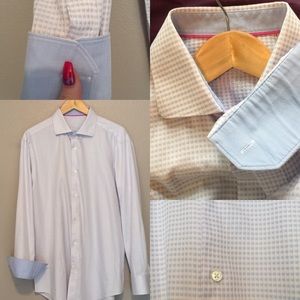 Bugatchi Men's Button Up Shirt w/ Contrast Cuffs
