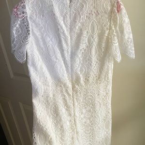 Zara white lace dress