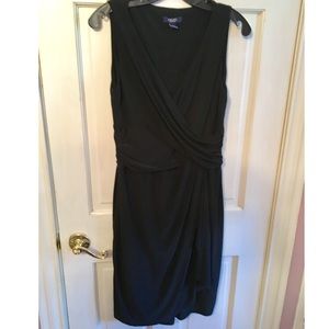 Black cinched formal dress