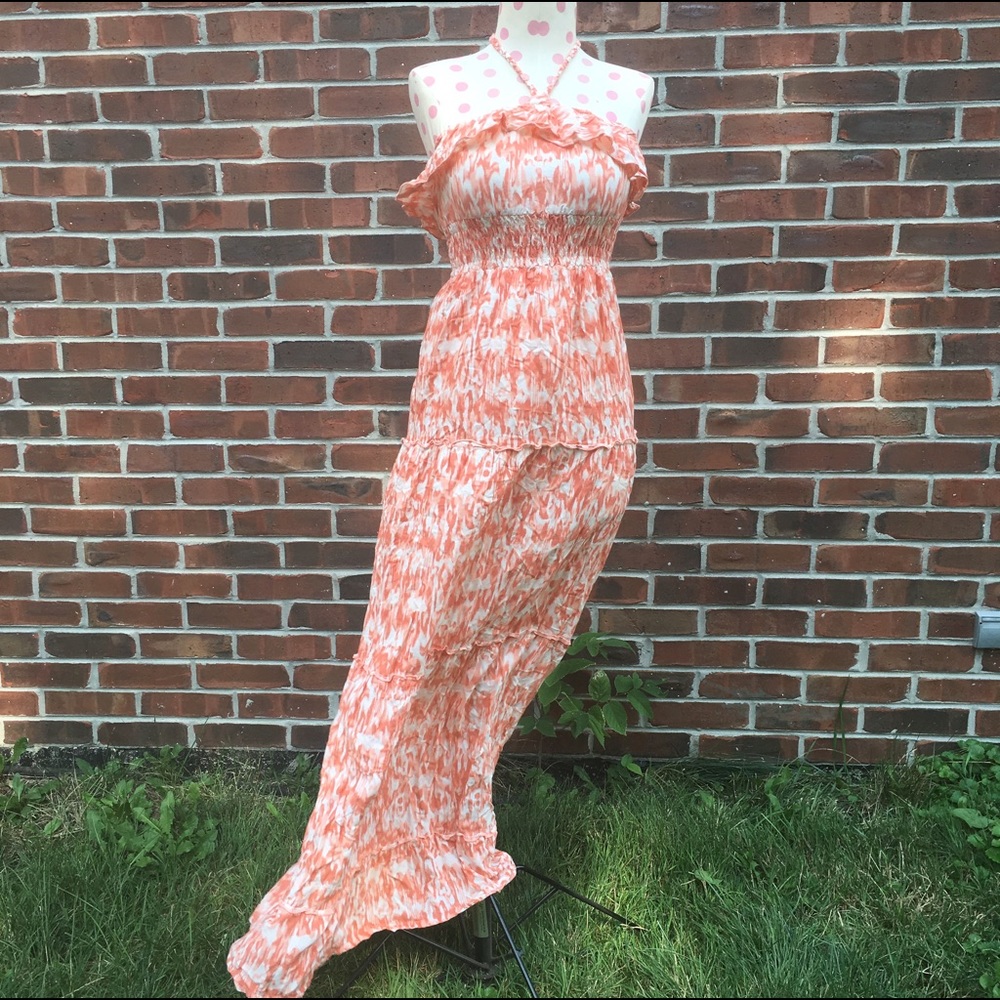 Orange maxi dress