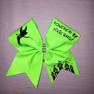 Tinker bell Green cheer bow