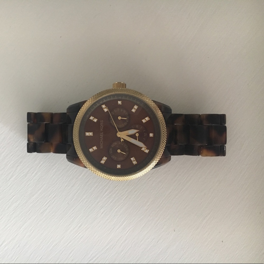 PRICE DROP!! Tortoise shell Michael Kors Watch