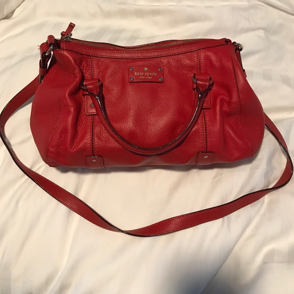Kate Spade Red Satchel Handbag