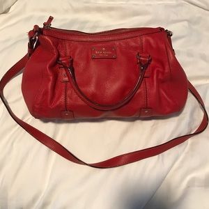Kate Spade Red Satchel Handbag