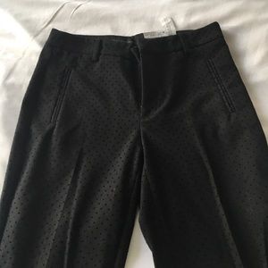 Zara black dress pants w/ black polka dots size 4