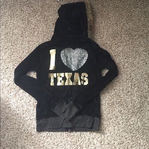 Victoria's Secret Pink Texas zip up hoodie