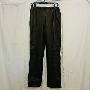 Leather slacks