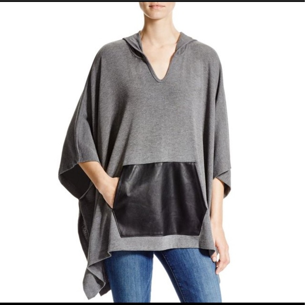 FINAL! Karen Kane Gray Pocket Poncho