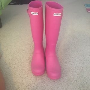 Hunter Tall Rainboots, lipstick pink