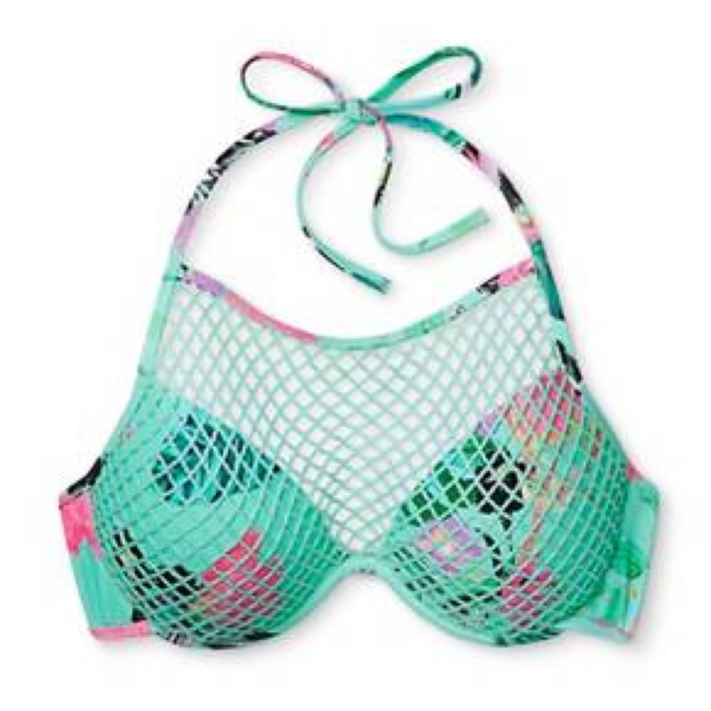 Shade & Shore Mesh High Neck Bikini Top