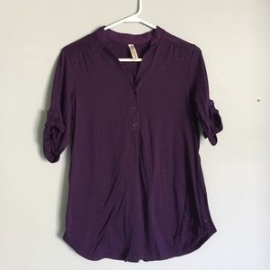 Purple Button Blouse