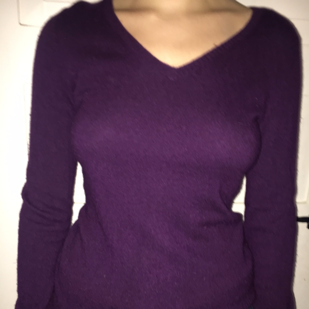 Eggplant cashmere sweater