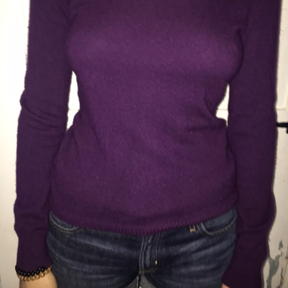 Eggplant cashmere sweater - Picture 3 of 3