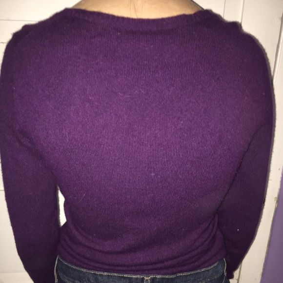 Eggplant cashmere sweater - Picture 2 of 3