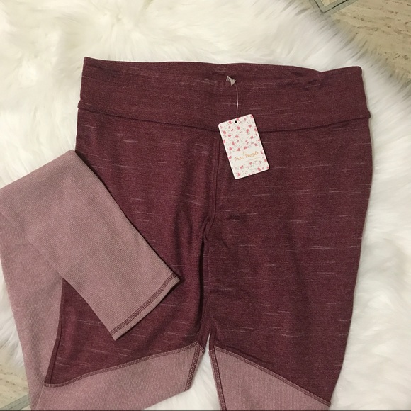 free people • evolution leggings • colorblock wine - Picture 4 of 4