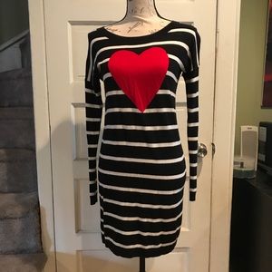 Black and white striped sweater dress. Size small.